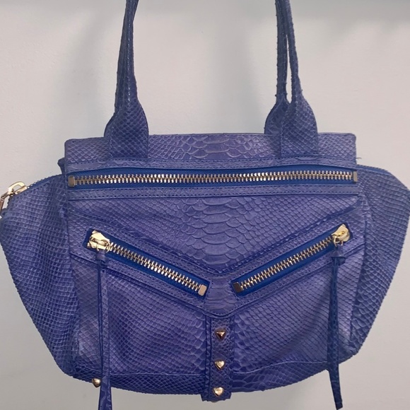 BOTKIER Cobalt Snakeskin Trigger Satchel - Picture 2 of 4